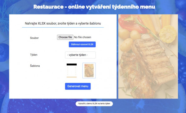 Generátor pěkných ceníků a menu online